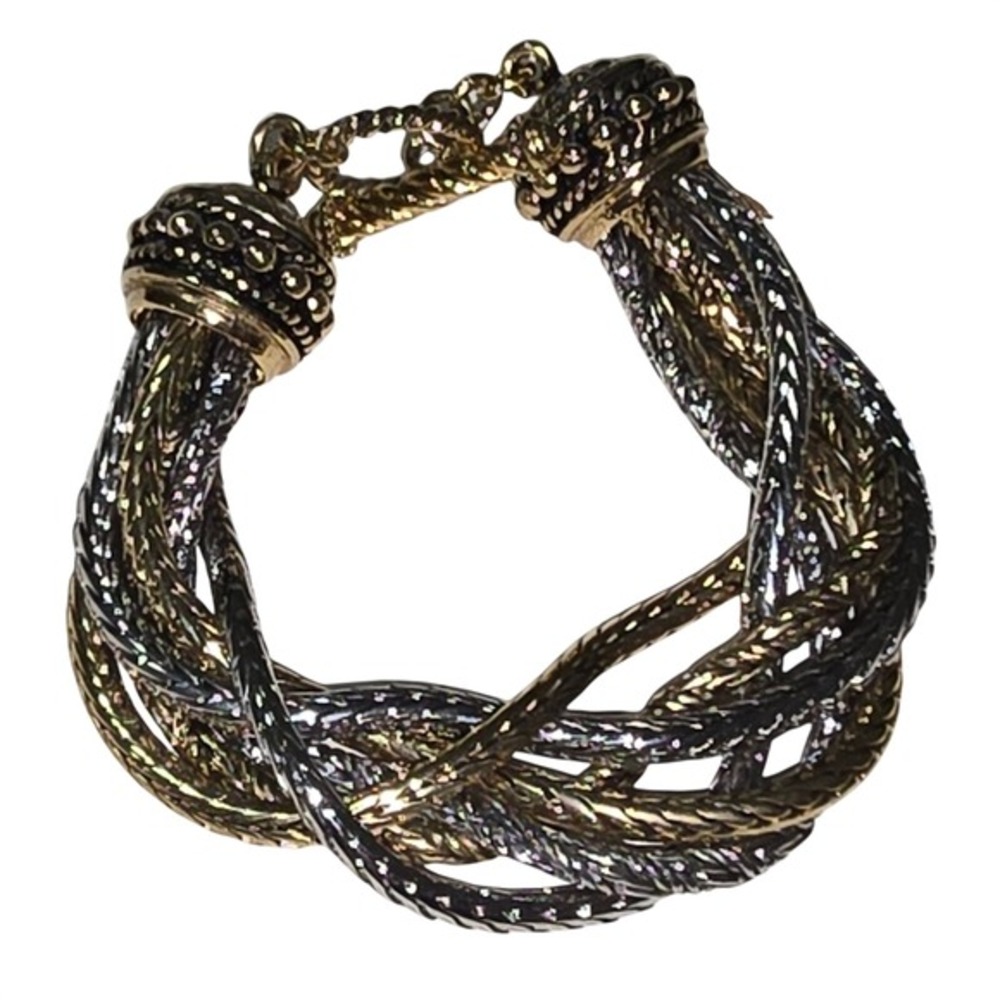 Lia Sophia Kiam Family Collection Gold and‎ Silver Rope 8.5" Bracelet